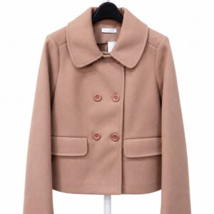 丸襟ダブルボタン ショートジャケット