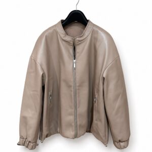 フェイクレザーキルティング綿入りジャッケット